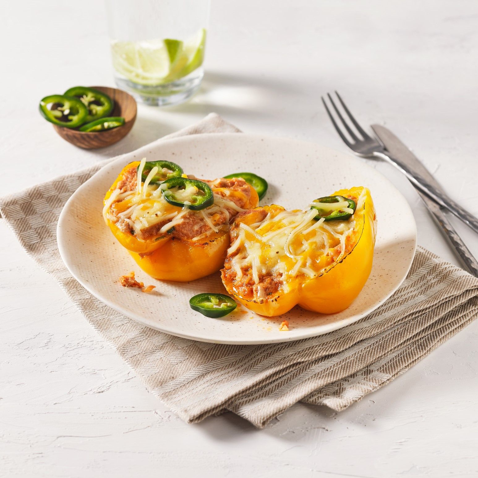 Gevulde paprika´s met tuna melt